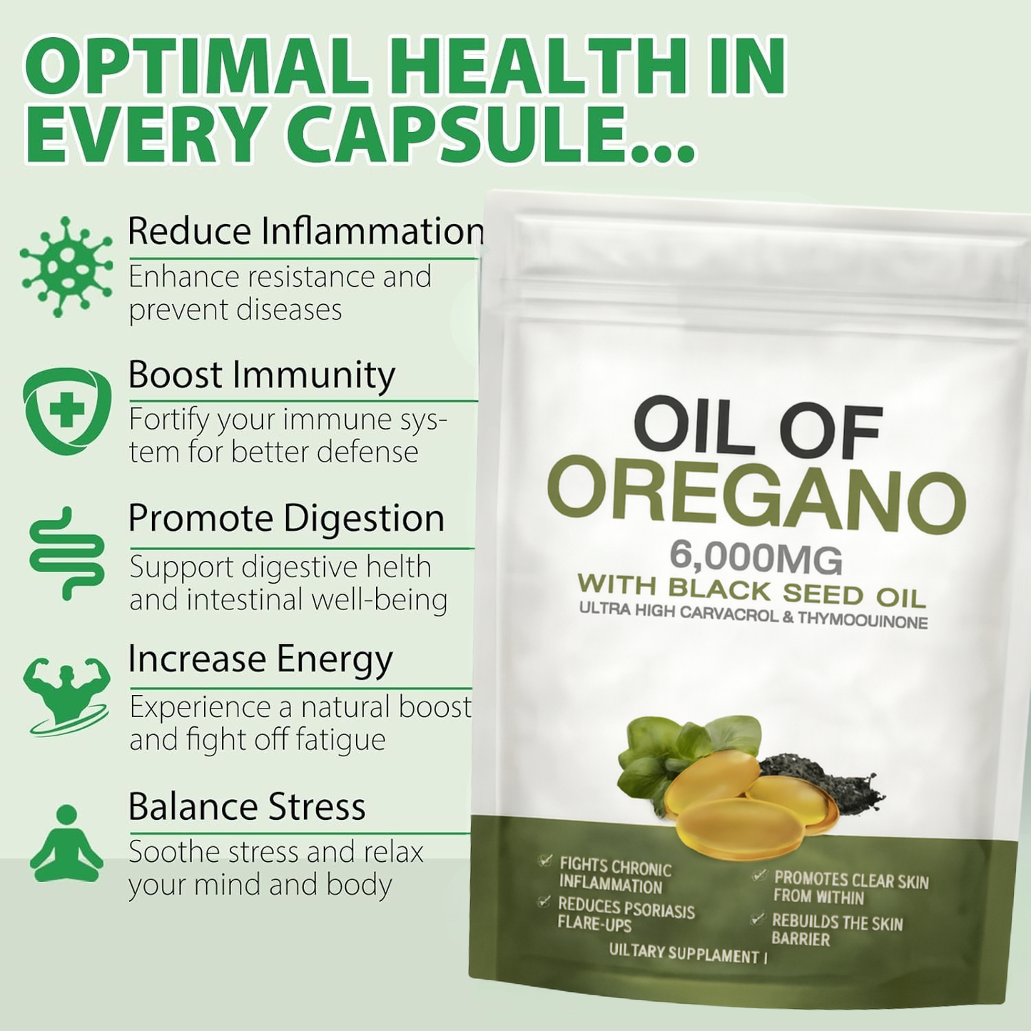 Oil Of Oregano With Black Seed Oil